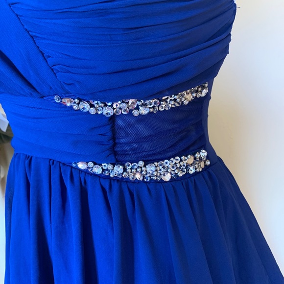 City Studio, One shoulder blue, size 1 Dress. - Picture 6 of 12